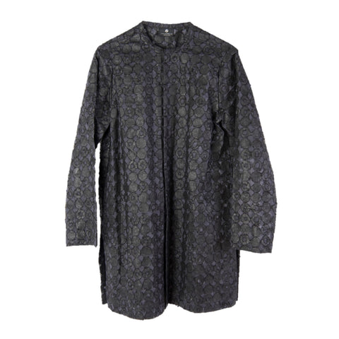 NUNO Tunic Top: "Hoshigaki" (Dark Navy w/ Black Washi Paper, Medium/Large)