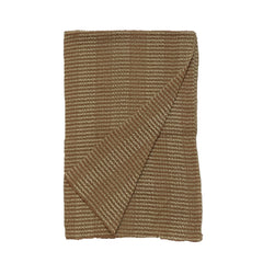 NUNO Shawl: "Honeycomb Stripe" (White/Gold)