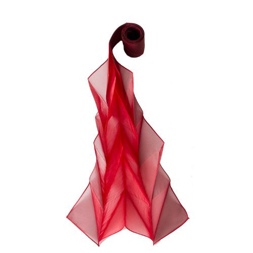 NUNO Scarf: "Origami Pleats" (Red w/ Burgundy Shading)