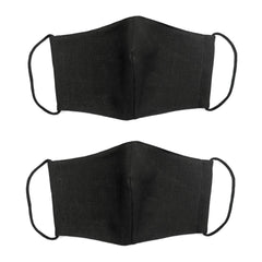 NUNO Fitted Facemask 2-Piece Set: "Omi" (Black, Large)