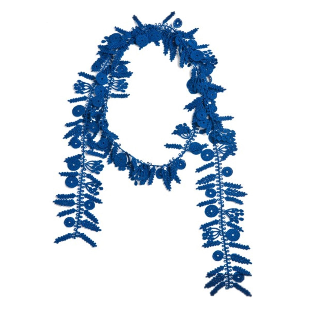 NUNO Necklace: "Date Palm" Lace (Royal Blue)