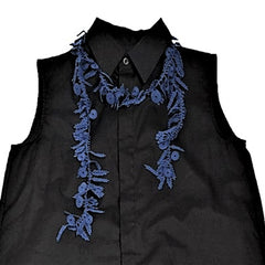 NUNO Necklace: "Date Palm" Lace (Royal Blue)