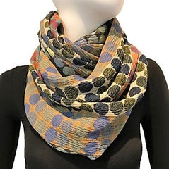 NUNO Infinity Shawl/Shrug: "Circle Bricks" (Green Mix)