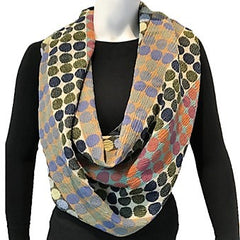NUNO Infinity Shawl/Shrug: "Circle Bricks" (Green Mix)