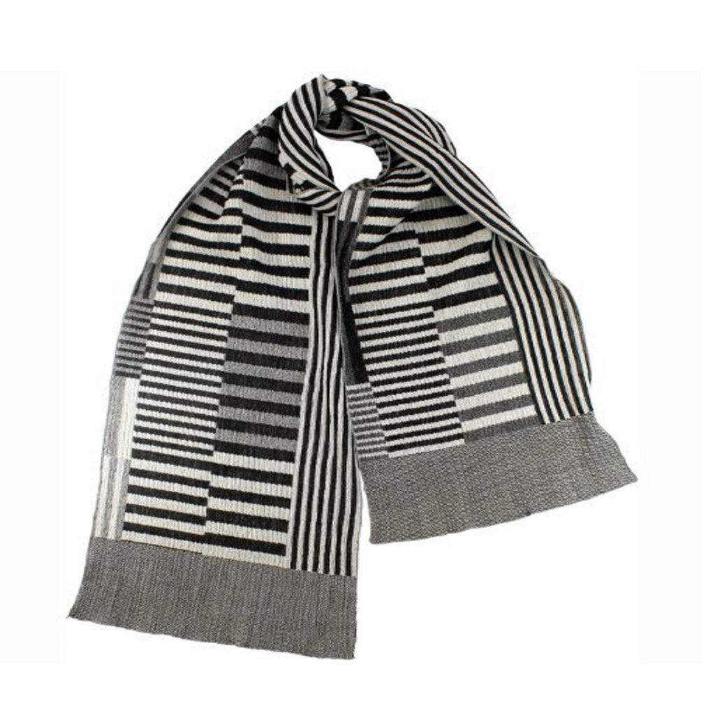 NUNO Narrow Shawl: "Color Plates" (Black/White)