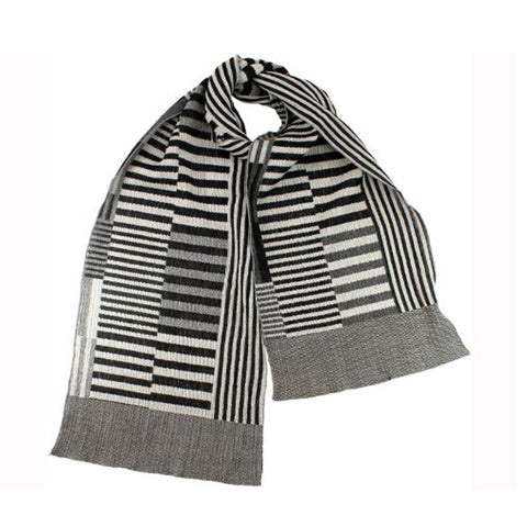 NUNO Narrow Shawl: "Color Plates" (Black/White)