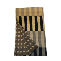 Kibiso Scarf: "Stripes and Dots" (Gold/Black)