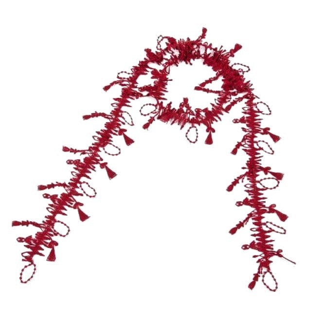 NUNO Lace Necklace: "Dunhuang" (Red)