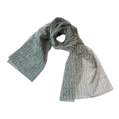 NUNO Oversized Scarf: “Kenboshi” (Gray/White)