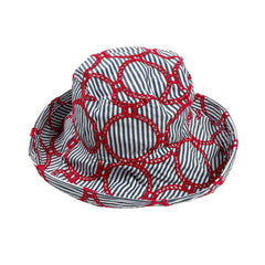 NUNO Bucket Hat: "String of Pearls" (Red/White/Gray)