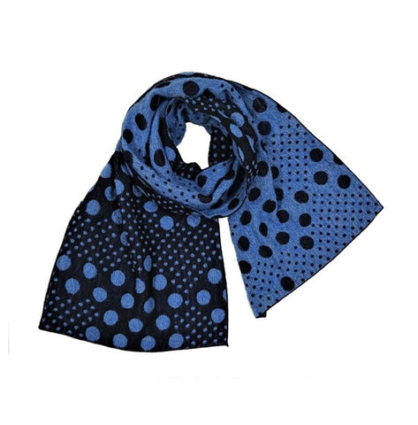 NUNO Scarf: "Leaves" (Blue/Dark Purple)
