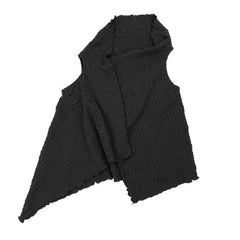 NUNO Unstructured Sleeveless Top: "Continuous Plaid" (Black)