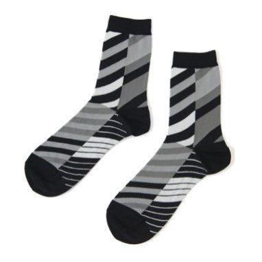 ANTIPAST Socks: "Arrow Feathers" (Black/White)
