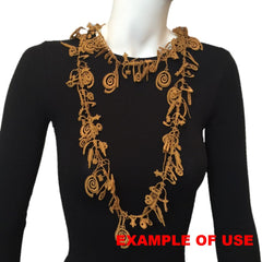NUNO Lace Necklace: "Pins and Needles" (Black)