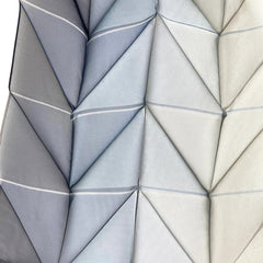 NUNO Scarf: "Origami Pleats" (Gray w/ Navy Shading)