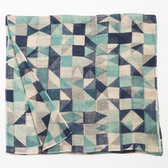 NUNO Scarf: "Marquetry" (Blue/Beige)