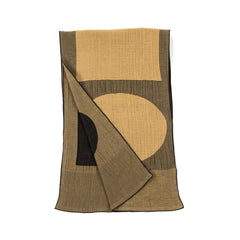 NUNO Scarf: “Ellipse and Rectangle” (Yellow/Black)
