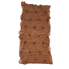 NUNO Scarf: "Tsumami Shibori" (Maroon on Brown)