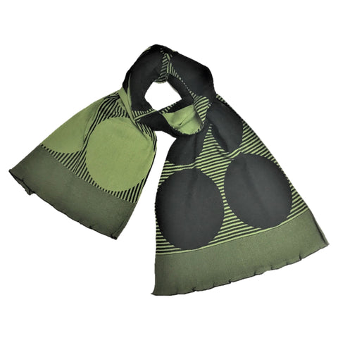 NUNO Scarf: "Big Rings" (Green/Black)