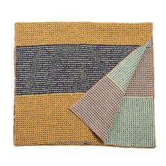 NUNO Shawl: "Back Paca" (Mustard/Eggplant/Teal)