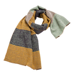NUNO Shawl: "Back Paca" (Mustard/Eggplant/Teal)