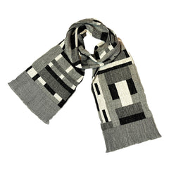 NUNO Narrow Shawl: "Samba" (Black/White)
