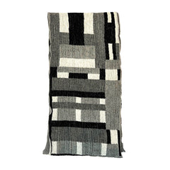 NUNO Narrow Shawl: "Samba" (Black/White)