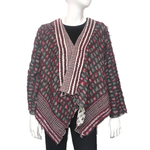 NUNO Shawl Jacket: "Shards" (Red Mix)