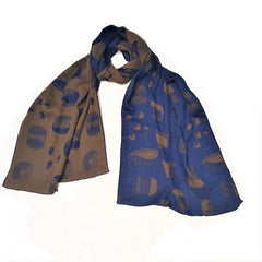NUNO Scarf: "Space Debris" (Cobalt Blue/Caramel)