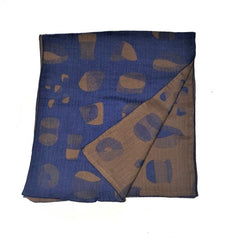 NUNO Scarf: "Space Debris" (Cobalt Blue/Caramel)
