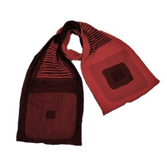 NUNO Scarf: "Stain" (Red/Black)