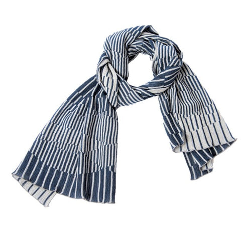 NUNO Shawl: "Surf" (Blue/White)