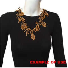NUNO Lace Necklace: "Dunhuang" (Red)
